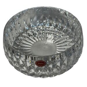 Gorham Fine Crystal Bowl Germany 8" Cut Glass Vintage Decorative Centerpiece